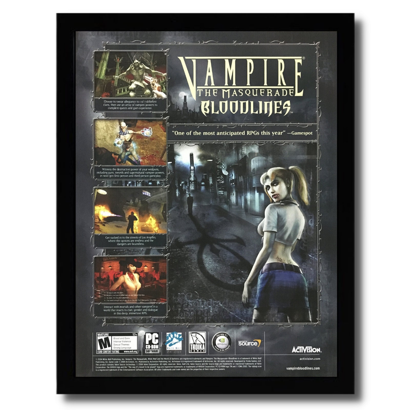 Vampire the Masquerade Bloodlines - Logo Art Board Print for Sale by  undaememe