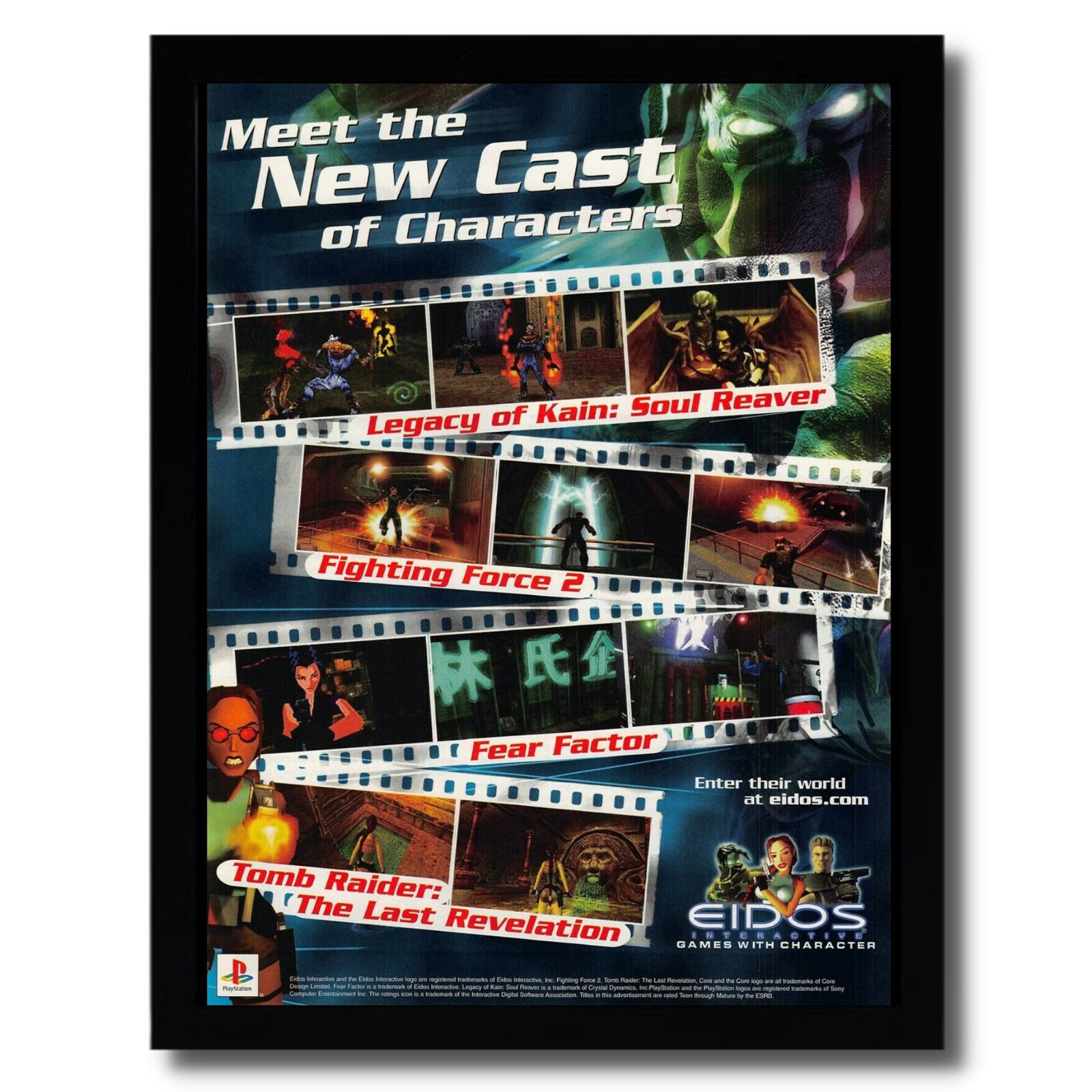 Buy 1999 EIDOS PS1 Video Games Framed Print Ad/poster Soul Reaver Tomb  Raider Art Online in India - Etsy