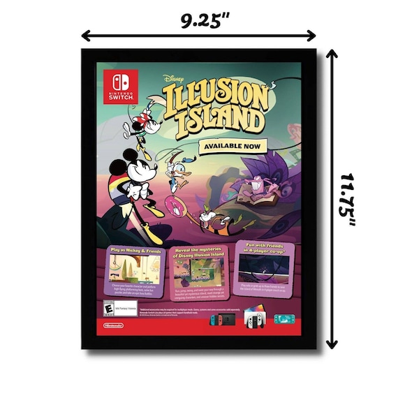 2023 Disney Illusion Island Framed Print Ad/poster Nintendo Switch