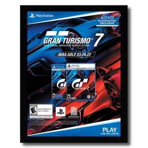 2022 Gran Turismo 7 Anuncio impreso enmarcado/Póster PS4 PS5 Car Racing Game Promo Art