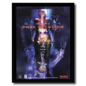 2000 Deception III 3: Dark Delusion Framed Print Ad/Poster Official PS1 RPG Art image 1