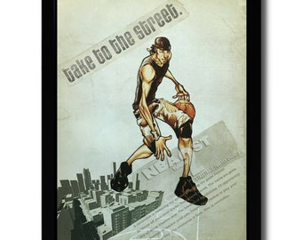 2003 NBA Street Vol. 2 Framed Print Ad/Poster Original PS2 Xbox Gamecube Art