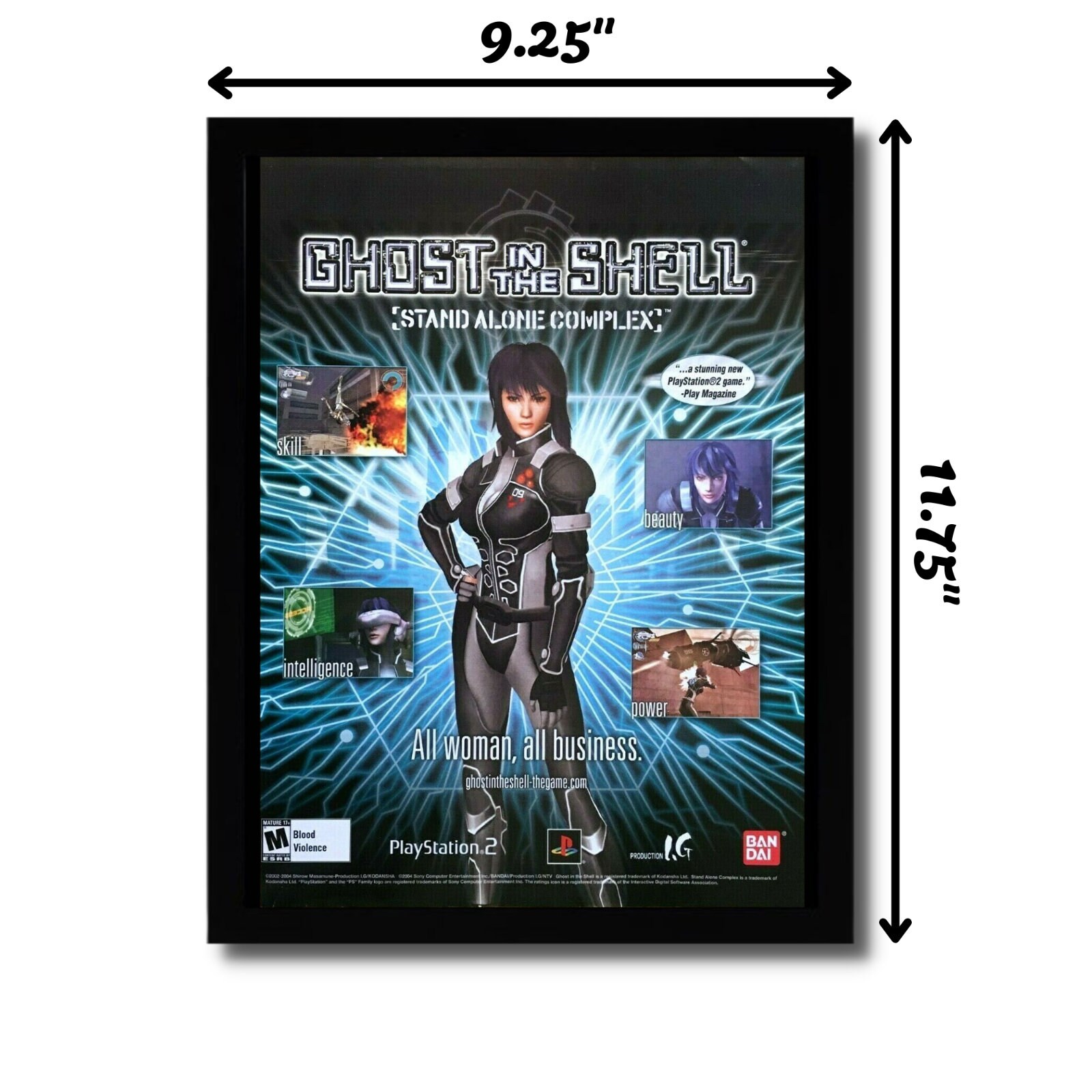 2004 Ghost in the Shell Stand Alone Complex Print Ad/poster PS2