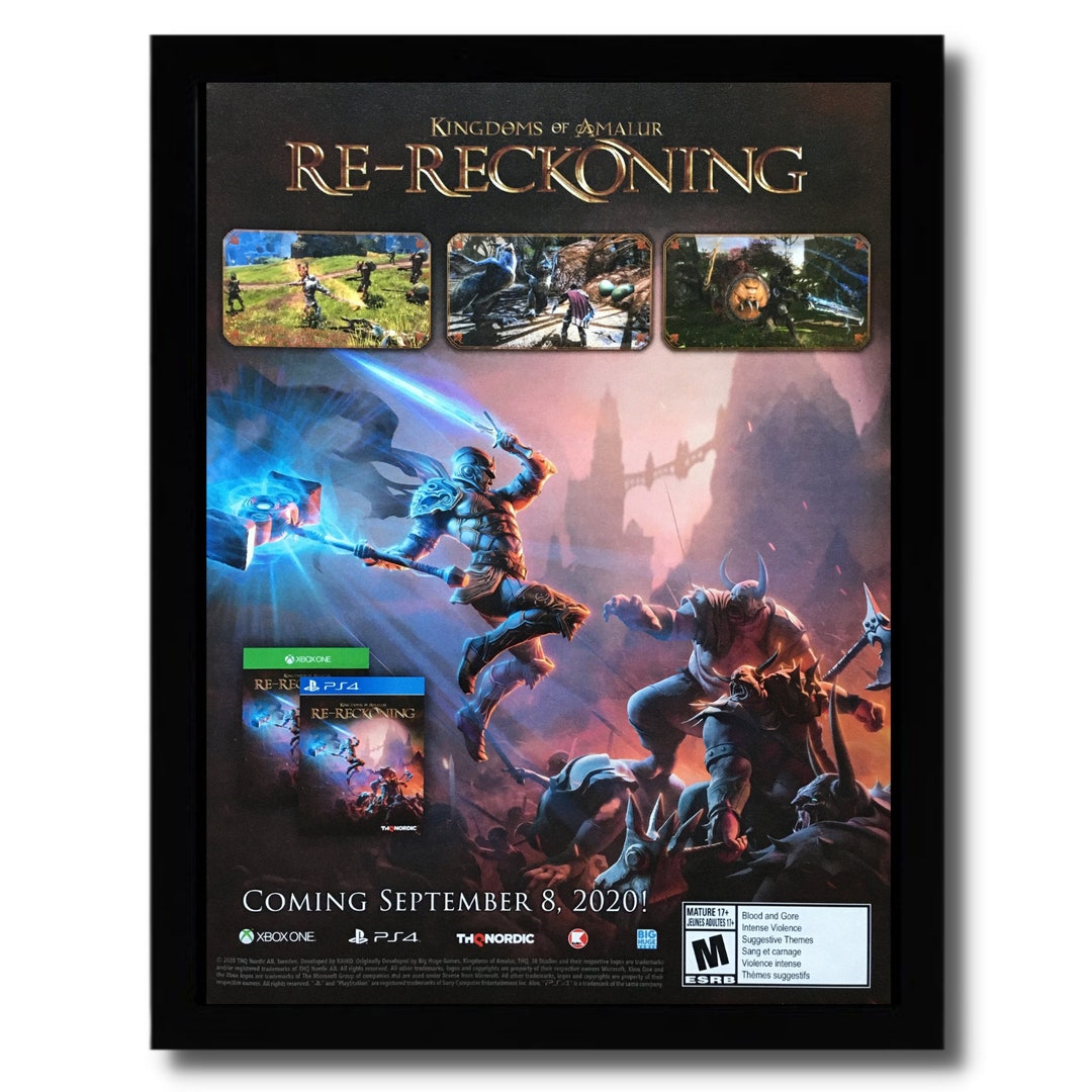 Kingdoms of Amalur: Re-reckoning Framed Print Ad/poster PS4 Xbox