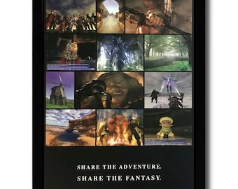 2003 Final Fantasy XI 11 Framed Print Ad/Poster PC PS2 Official Promo Art