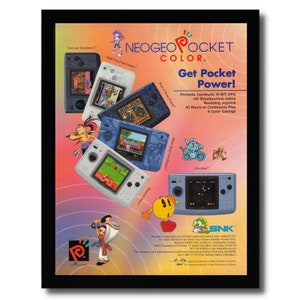 1999 Neo Geo Pocket Color System Framed Print Ad/Poster Console Promo Art Sonic