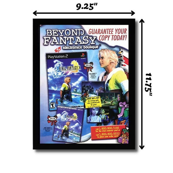 ファイナルファンタジーX ポスター 10 10-2 2001 Final Fantasy X 10 Framed Print Ad/poster Official