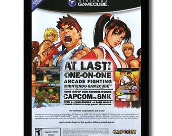 Capcom vs. SNK 2 EO 額入りプリント広告/ポスター 公式ゲーム