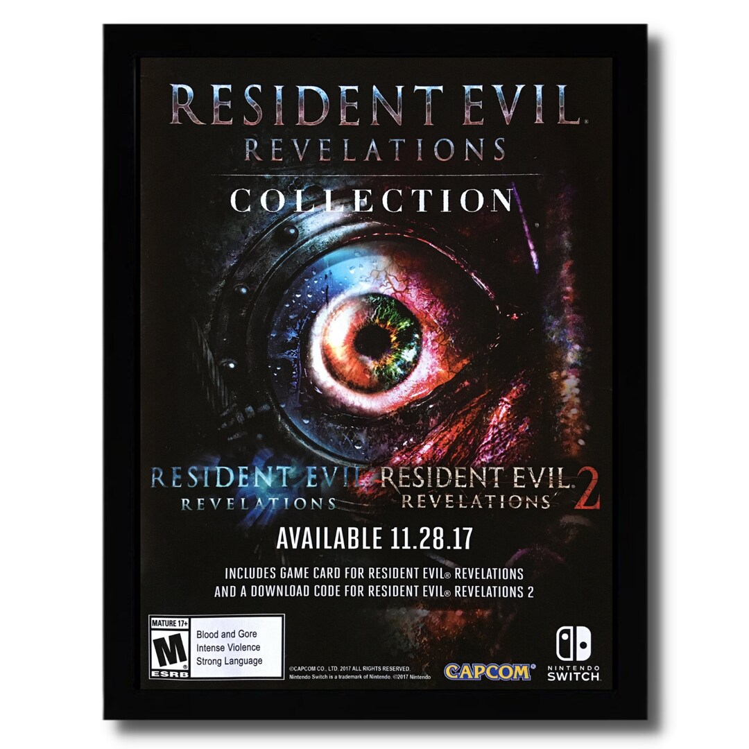 Buy 2017 Resident Evil Revelations Collection Framed Print Ad/poster  Nintendo Switch Online in India