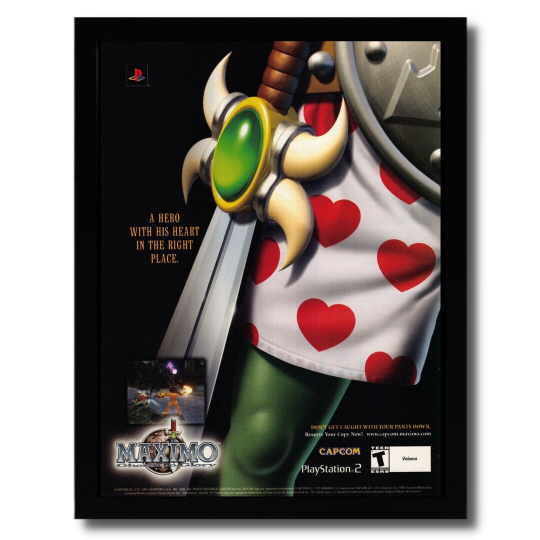 2002 Maximo: Ghosts to Glory Framed Print Ad/poster Official PS2