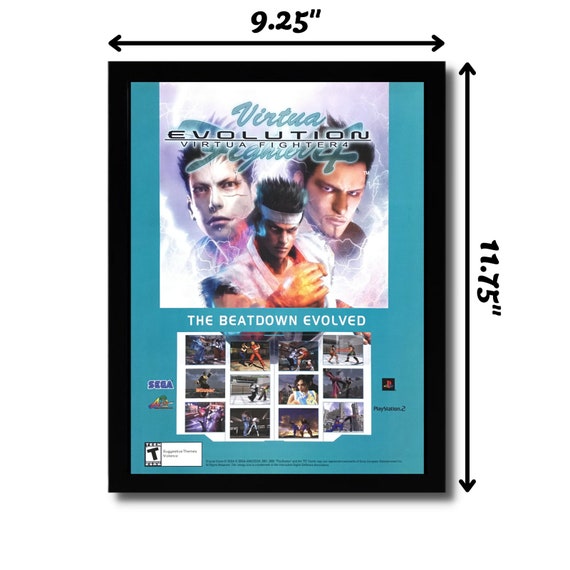 【現金特価】 2003 バーチャファイター4 額入りプリント広告 エボリューション ポスター