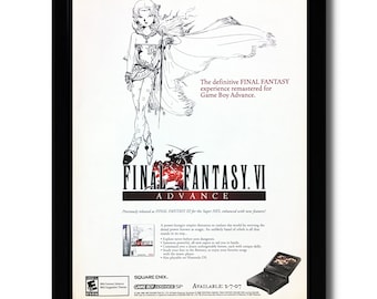 2006 Final Fantasy VI 6 Framed Print Ad/Poster Official Original GBA Promo Art