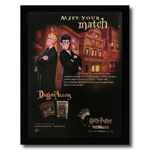 2002 Harry Potter TCG ruilkaarten spel ingelijste print advertentie/poster officiële kunst