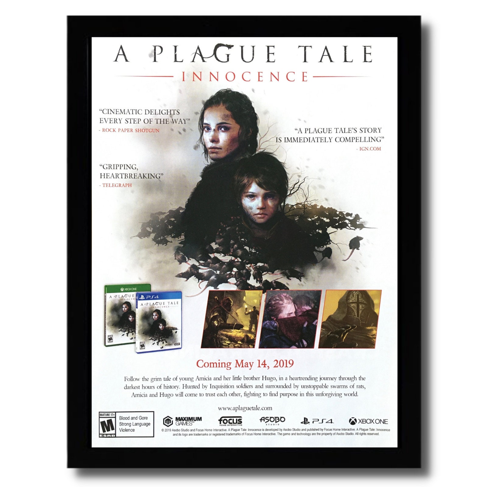 A Plague Tale Innocence Game Poster 2 Canvas Poster Bedroom Decor