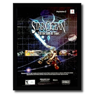 2004 Stern Ozean: Bis zum Ende der Zeit gerahmter Druck Ad/Poster Offizielle PS2 Kunst