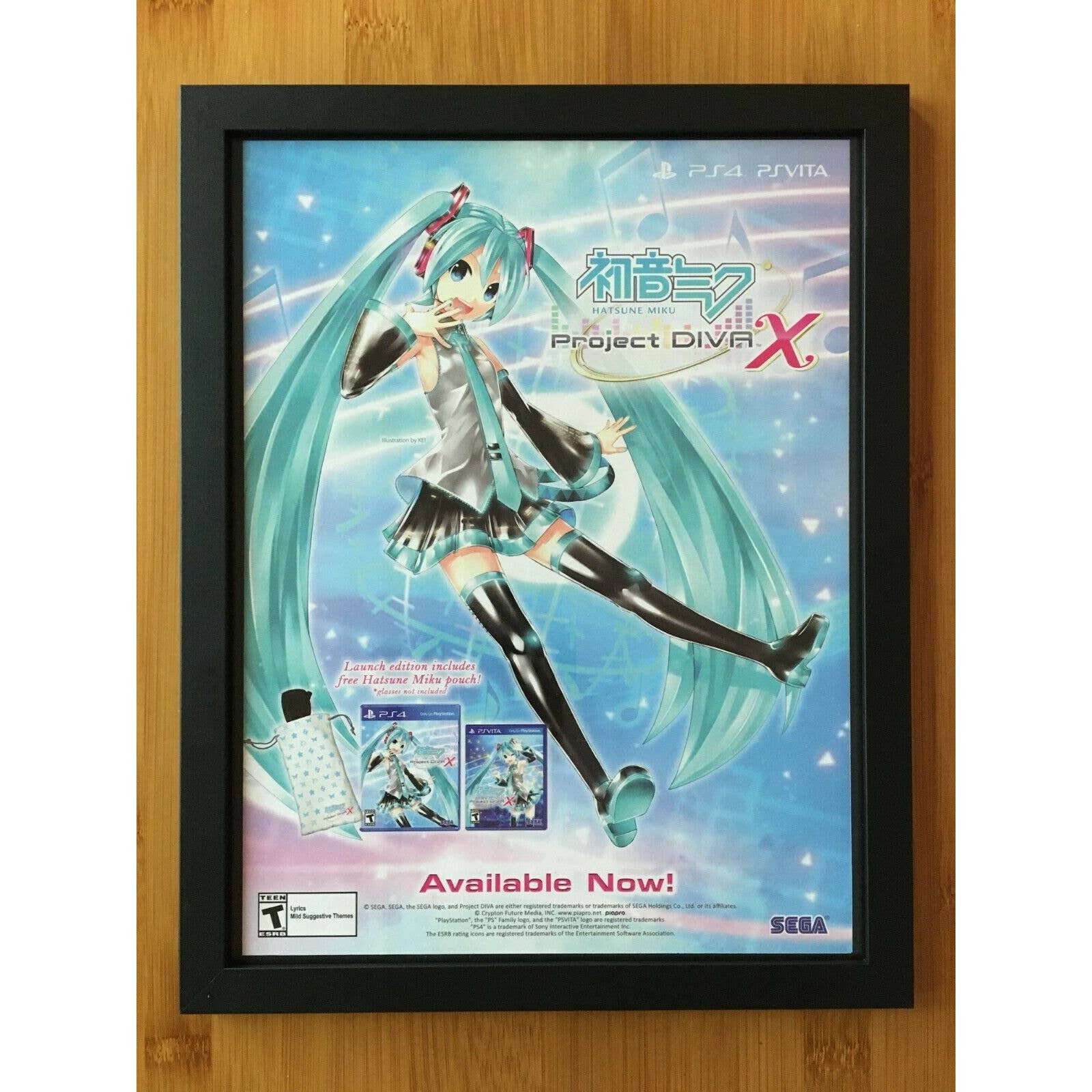初音ミク: Project DIVA X 額入りプリント広告/ポスター 公式