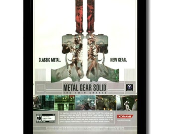 Metal Gear Solid: Twin Snakes Framed Print Ad/Poster Official Gamecube Promo Art