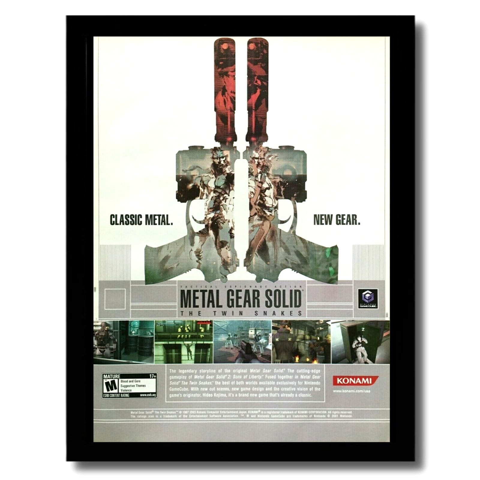 【非売品】 L GEAR SOLID TWIN SNAKES 販促パネル 非売品】 METAL GEAR SOLID TWIN SNAKES 販促パネル