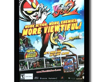 2004 Viewtiful Joe 2 Framed Print Ad/Poster Official Authentic Gamecube PS2 Art