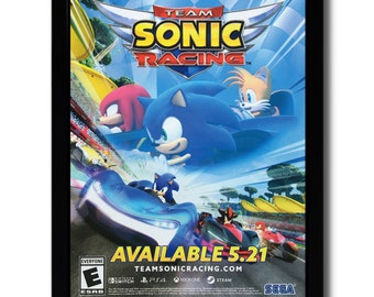 2021 Team Sonic Racing Framed Print Ad/poster PS4 Xbox One