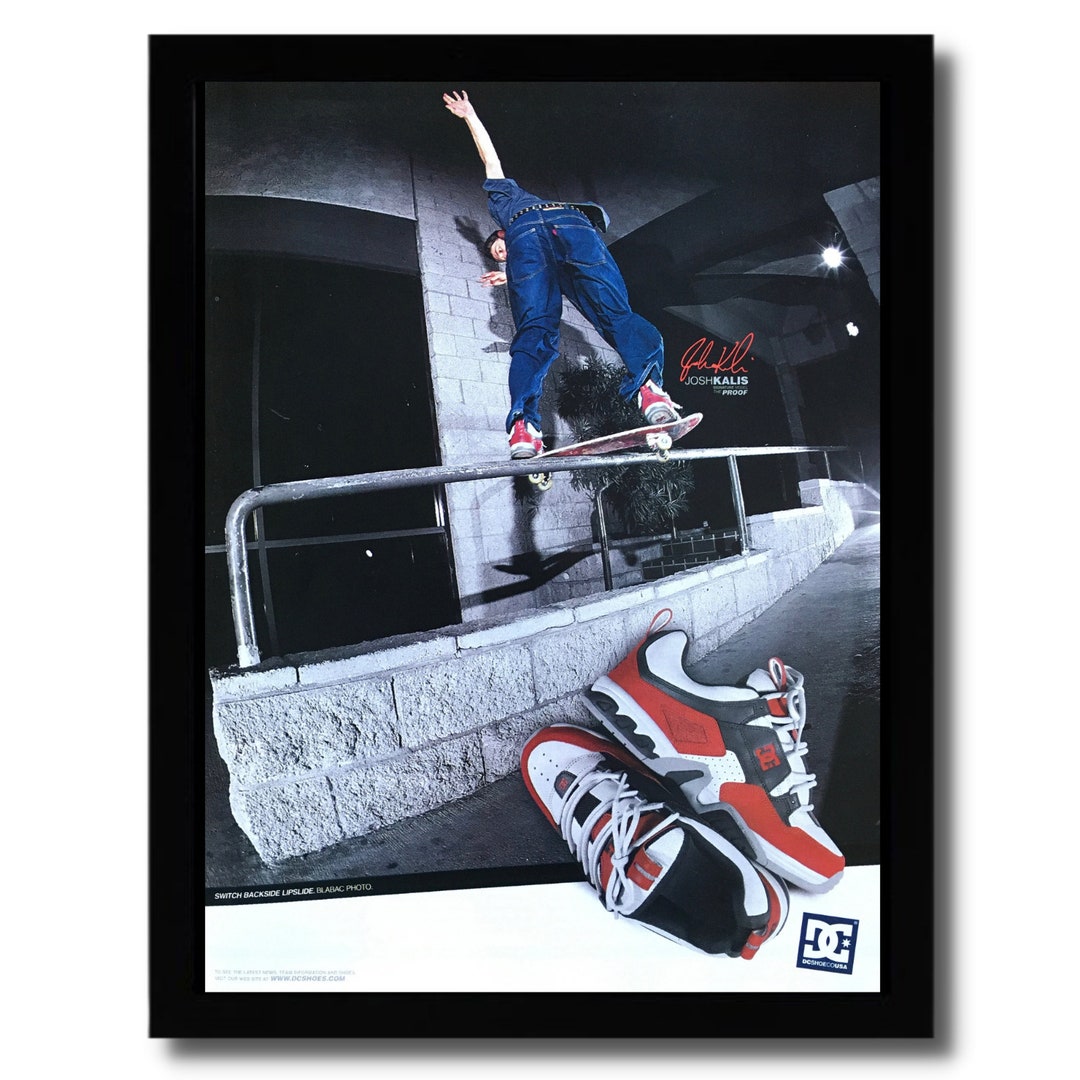 2000 DC Shoes JOSH KALIS Skateboarding Framed Print Ad/poster