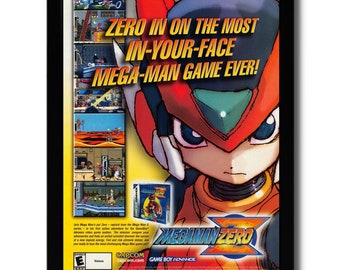 2002 ロックマンゼロ 額入りプリント広告/ポスター オリジナル公式 GBA