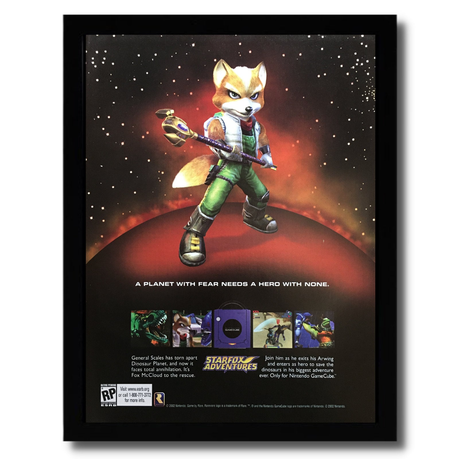 2003 Star Fox Adventures Framed Print Ad/poster Original 