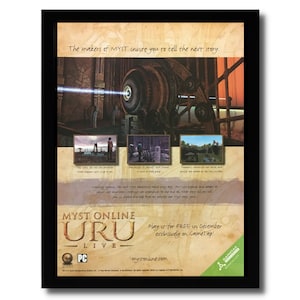 2006 MYST Online Uru Live Oprawiona reklama drukowana/plakat Oryginalna sztuka ścienna do gier wideo na PC