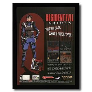 2002 Resident Evil: Gaiden Framed Print Ad/Poster Game Boy Color Official Art