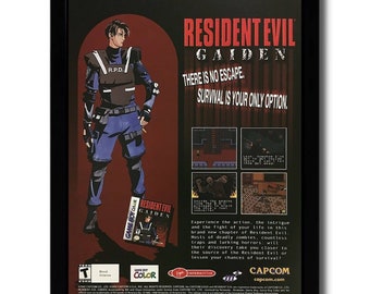 2002 Resident Evil: Gaiden Framed Print Ad/Poster Game Boy Color Official Art