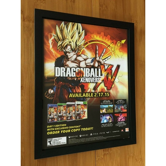 Dragonball Xenoverse XV Framed Print Ad/poster Official PS4 Xbox