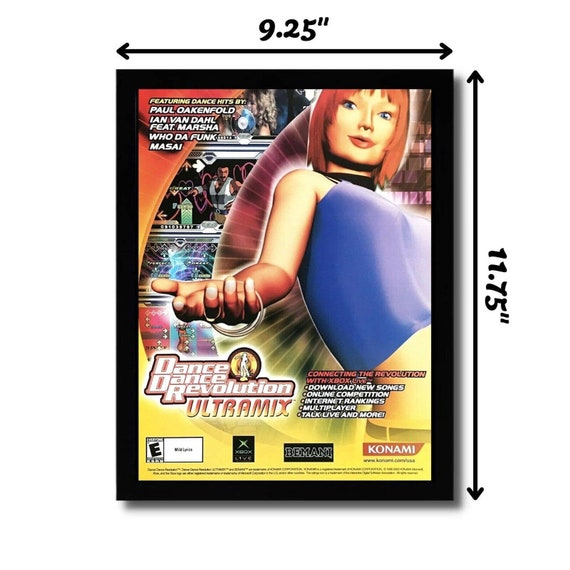 2003 DDR Dance Dance Revolution Ultramix Framed Print Ad/poster