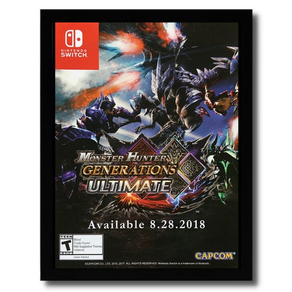 2017 Monster Hunter Generations Ultimate Framed Print Ad/poster Switch  Promo Art - Etsy