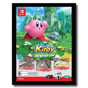 2022 Kirby and the Forgotten Land Framed Print Ad/Poster Switch Game Promo Art
