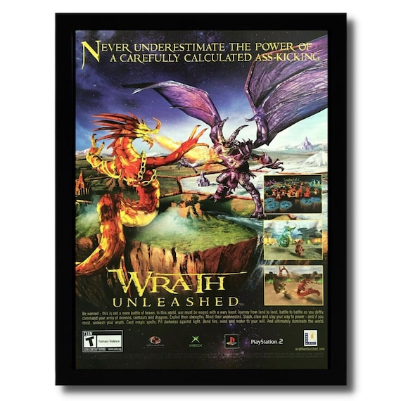 Wrath Unleashed Framed Print Ad/poster Official Authentic PS2 Xbox