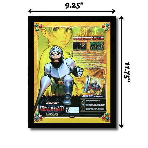 2002 Super Ghouls N' Ghosts Framed Print Ad/poster Official GBA