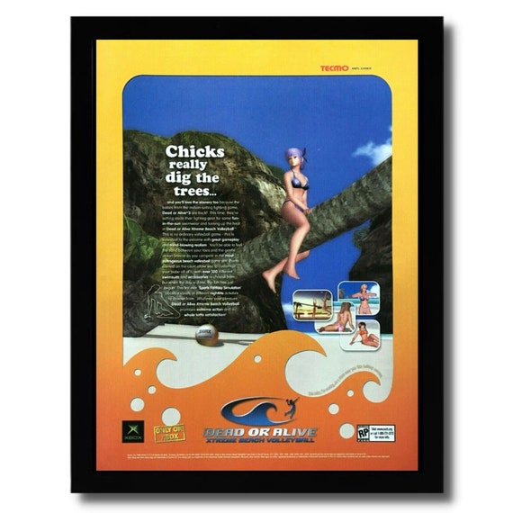 Dead or Alive Xtreme Beach Volleyball Framed Print Ad/poster