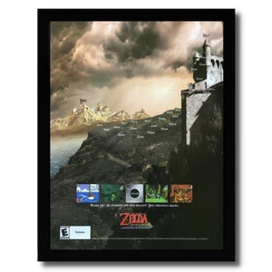 The Legend of Zelda: The Wind Waker Framed Print Ad/Poster Official Gamecube Art