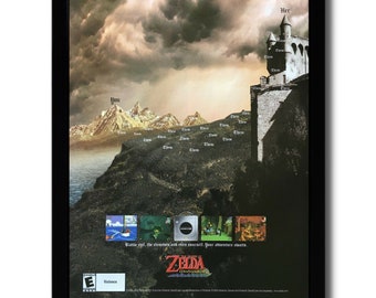 The Legend of Zelda: The Wind Waker Framed Print Ad/Poster Official Gamecube Art