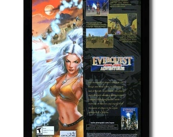 2003 EverQuest Online Adventures Framed Print Ad/Poster Retro PS2 RPG Promo Art