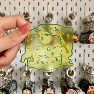 Clear Gelatinous Cube Sticker | DnD Sticker | Vinyl Sticker | Clear Sticker | Waterproof Sticker