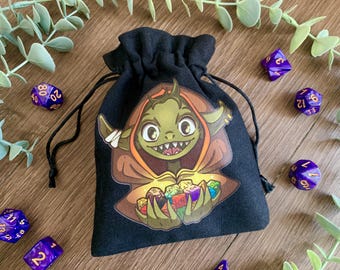 Borsa per dadi Dice Goblin / Borsa in cotone / Borsa per dadi D&D