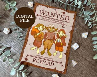 Goblin Gang Wanted Poster Print | Digital Download