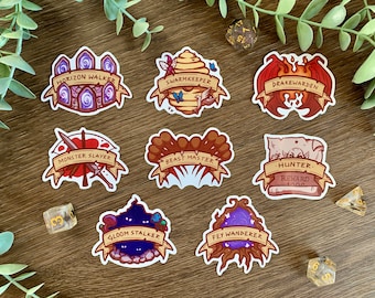 DnD Ranger Subclass Stickers | Glossy Stickers