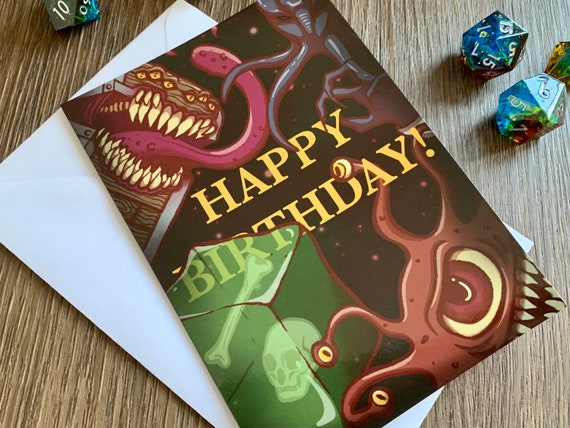 Dnd Birthday Card D&amp;D Greeting Card Dnd Gift - Etsy