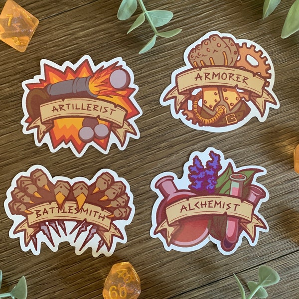 DnD Artificer Subclass Stickers | Glossy Stickers