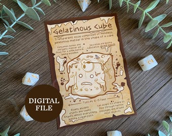 Gelatinous Cube art print | Digital Download