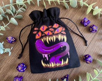 Mimic Dice Bag | Cotton Pouch | D&D Dice Bag