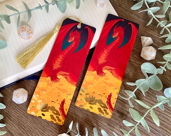 Foiled Dragon Bookmark | Velvet Finish | Fantasy Gift