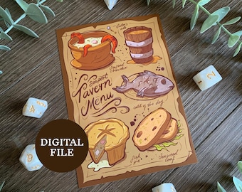 Tavern Port Food and Drink art print | Digital Download